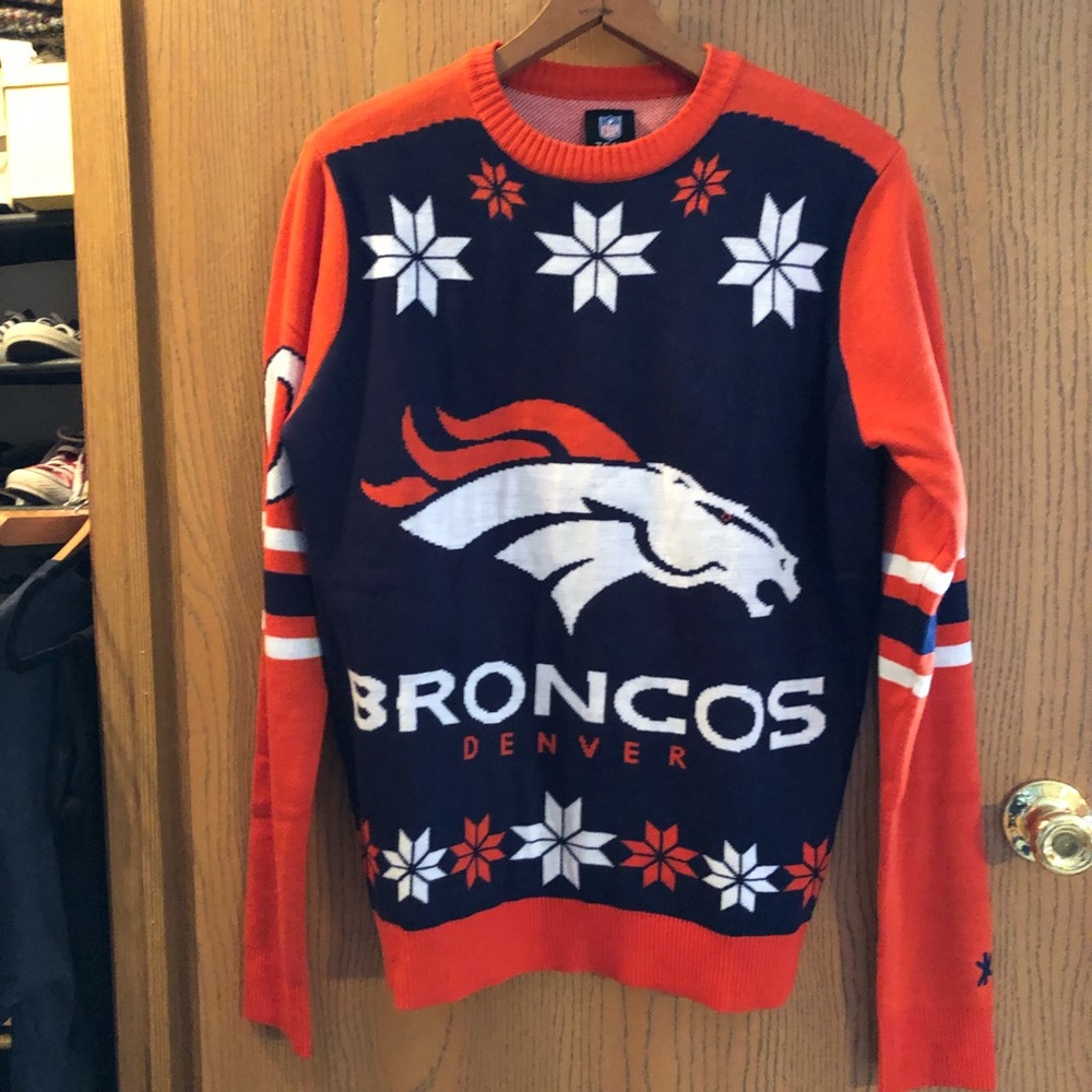 Men’s Medium Winter/Ugly Christmas Broncos Sweater